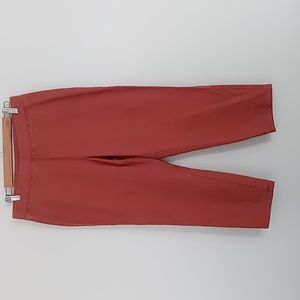 LOGO Lori Goldstein Cropped Pants Women's Size 12 Orange Pull-on Pre-owned